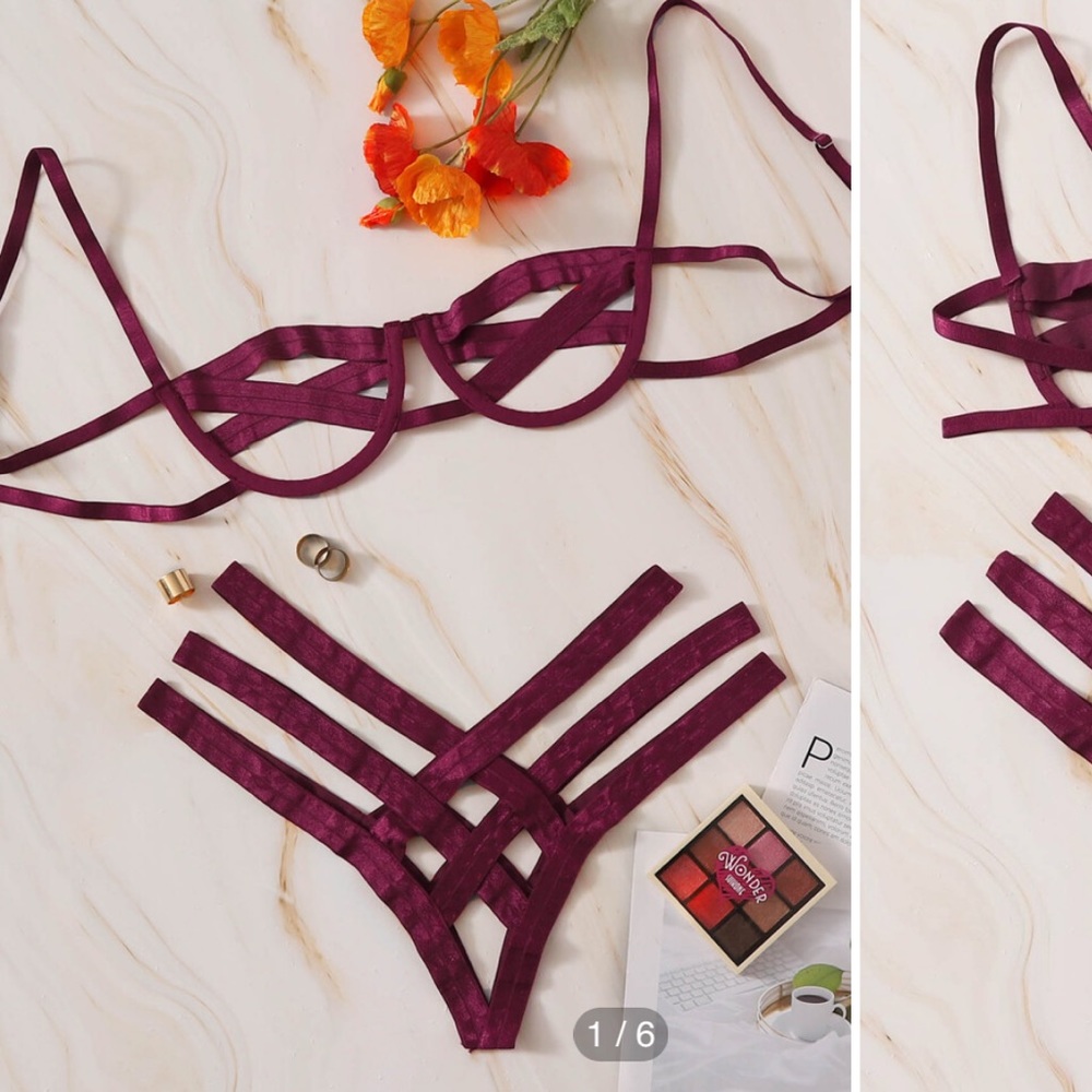 Ladder Cut Out Underwire Lingerie Set